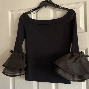 Black off shoulder top